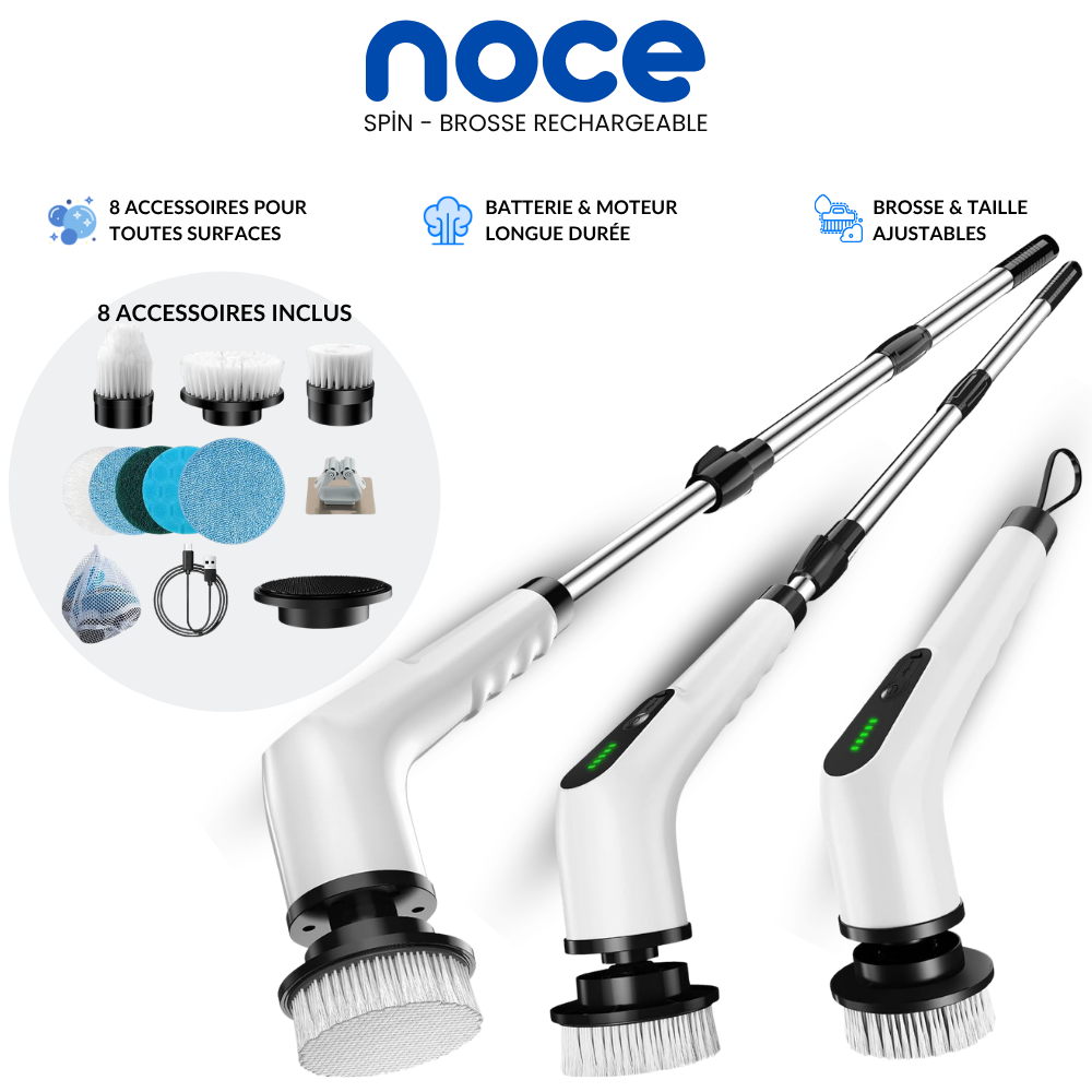 Noce Spin | Brosse de nettoyage rechargeable