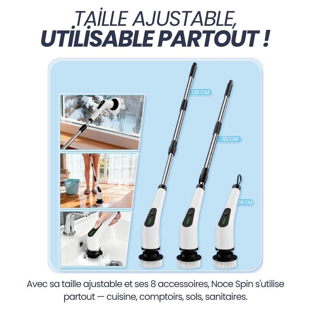 Noce Spin | Brosse de nettoyage rechargeable
