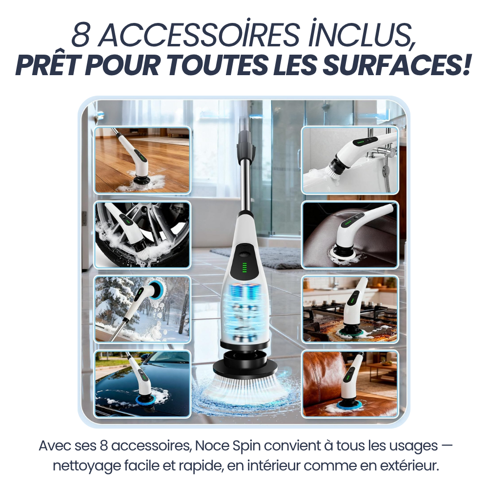 Noce Spin | Brosse de nettoyage rechargeable