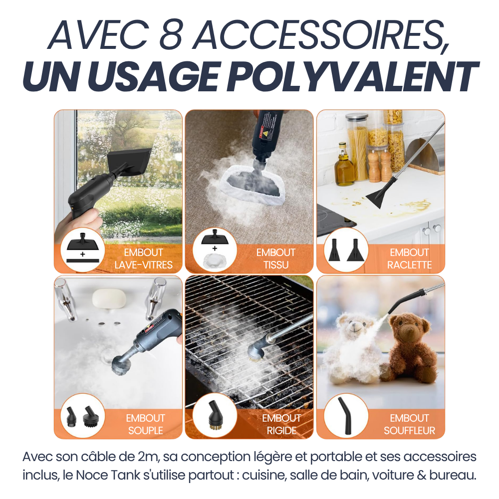 Noce Tank | Nettoyeur vapeur grand format