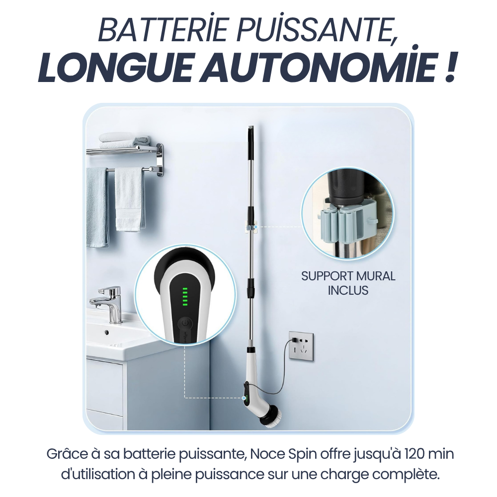 Noce Spin | Brosse de nettoyage rechargeable