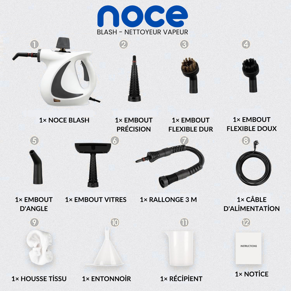 Noce Blash | Nettoyeur vapeur compact