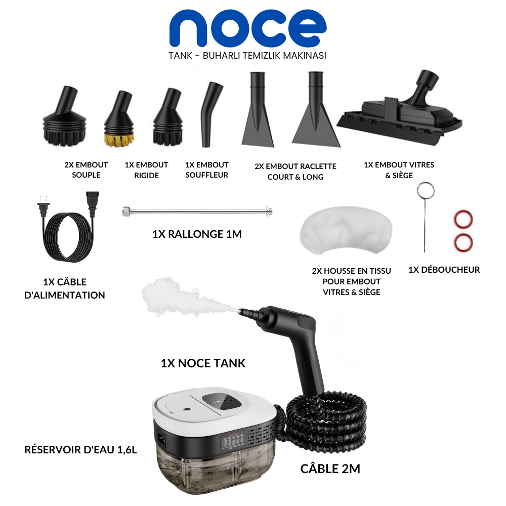Noce Tank | Nettoyeur vapeur grand format
